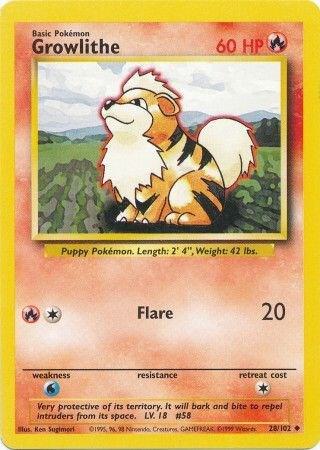 Growlithe, Base Set 28/102