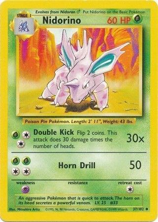 Nidorino, Base Set 37/102