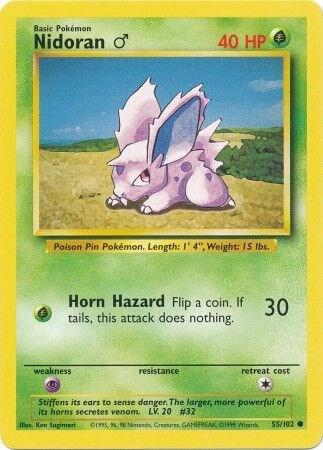 Nidoran M, Base Set 55/102