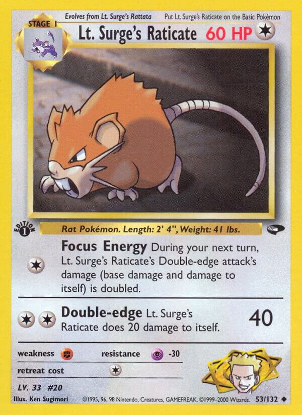 Lt. Surge's Raticate, Gym Challenge 53/132