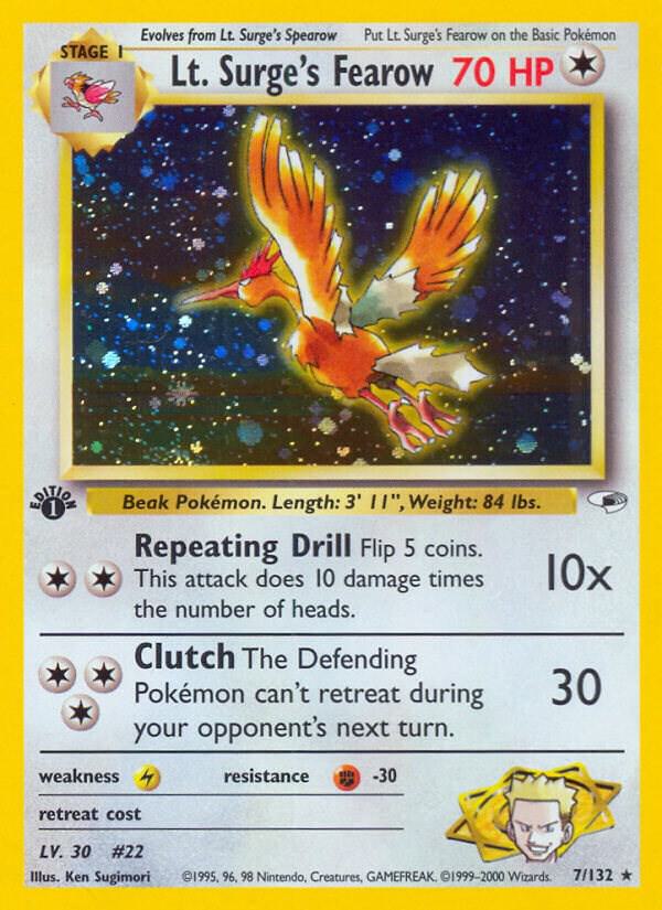 Lt. Surge's Fearow, Gym Heroes 7/132