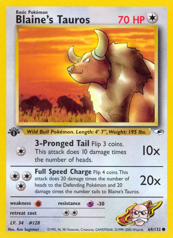 Blaine's Tauros, Gym Heroes 64/132