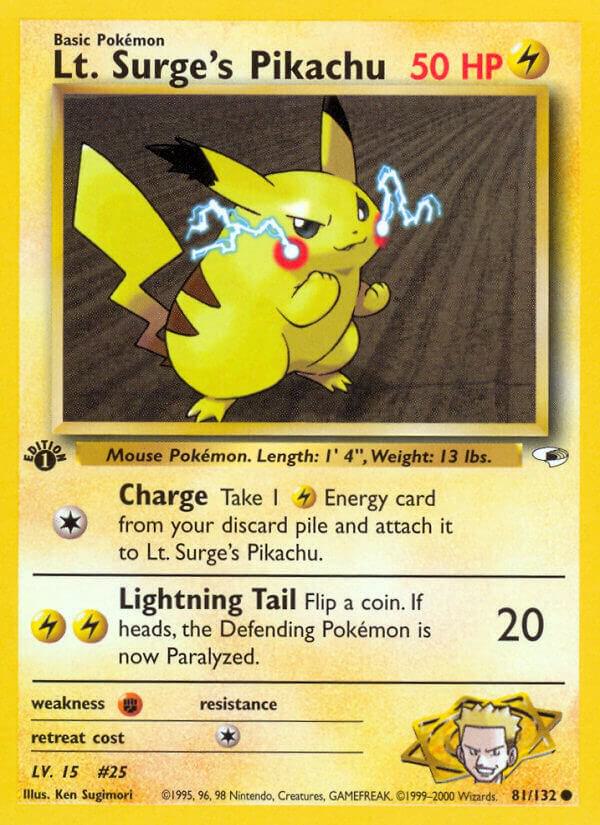 Lt. Surge's Pikachu, Gym Heroes 81/132
