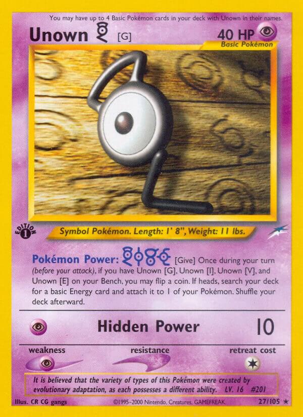 Unown [G], Neo Destiny 27/105
