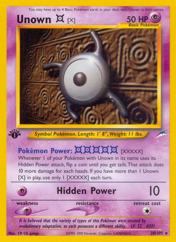 Unown [X], Neo Destiny 30/105