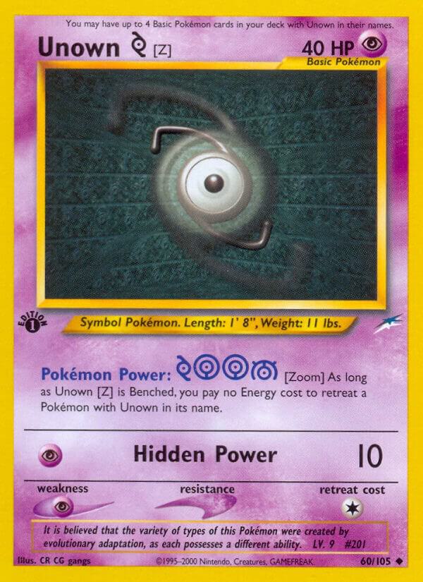 Unown [Z], Neo Destiny 60/105