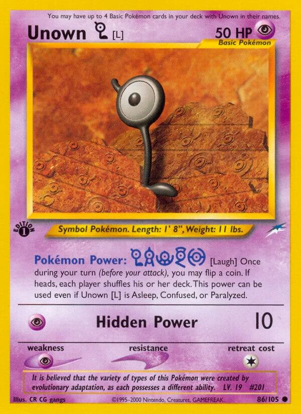 Unown [L], Neo Destiny 86/105