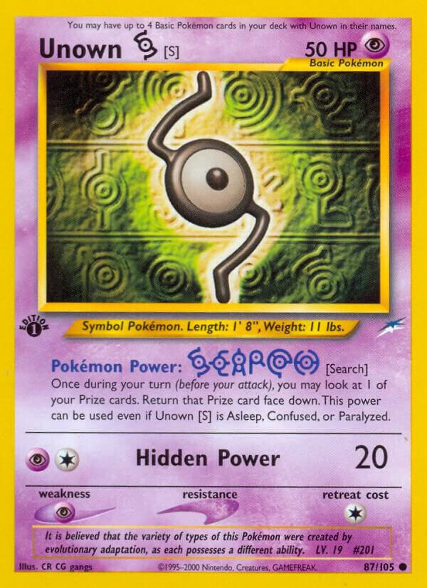 Unown [S], Neo Destiny 87/105