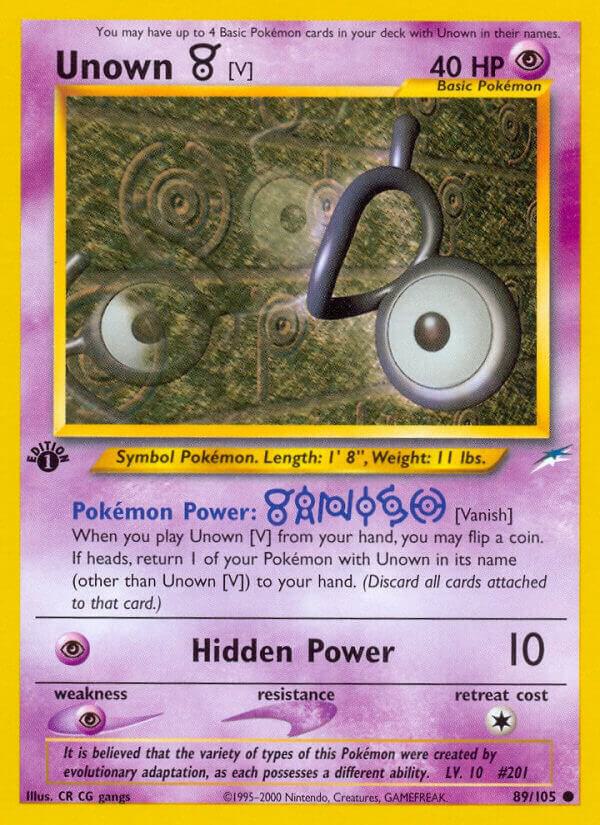 Unown [V], Neo Destiny 89/105